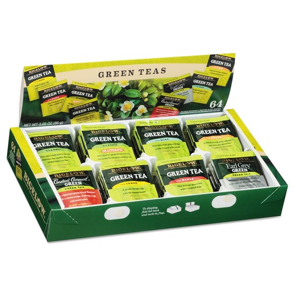 Bigelow Green Tea Assortment, Tea Bags, PK384 RCB30568CT